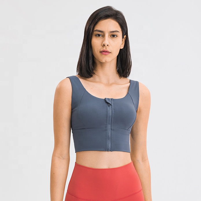 Reggiseno sportivo con cerniera anteriore