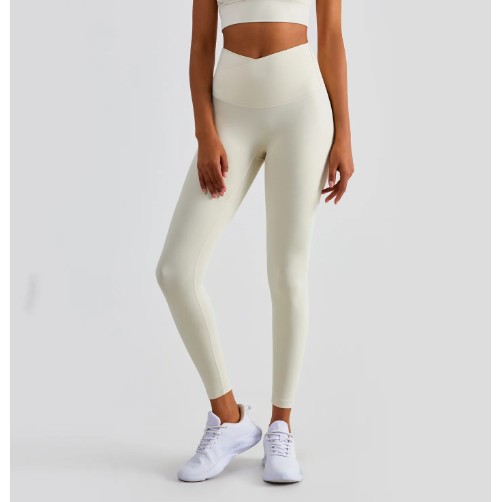 V Cut Crossover Waist Leggings