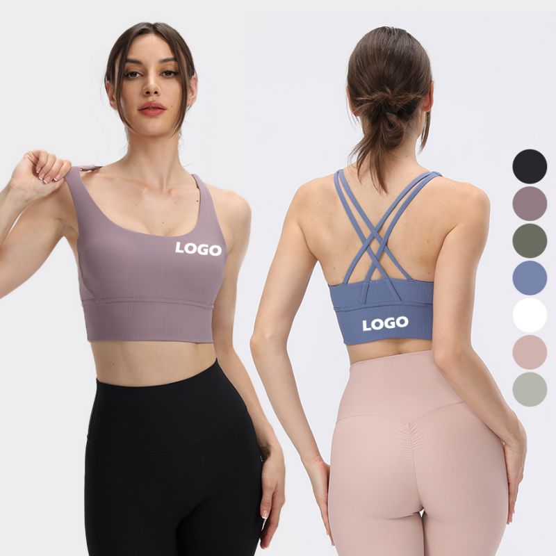 Reggiseno sportivo di idratazione a coste